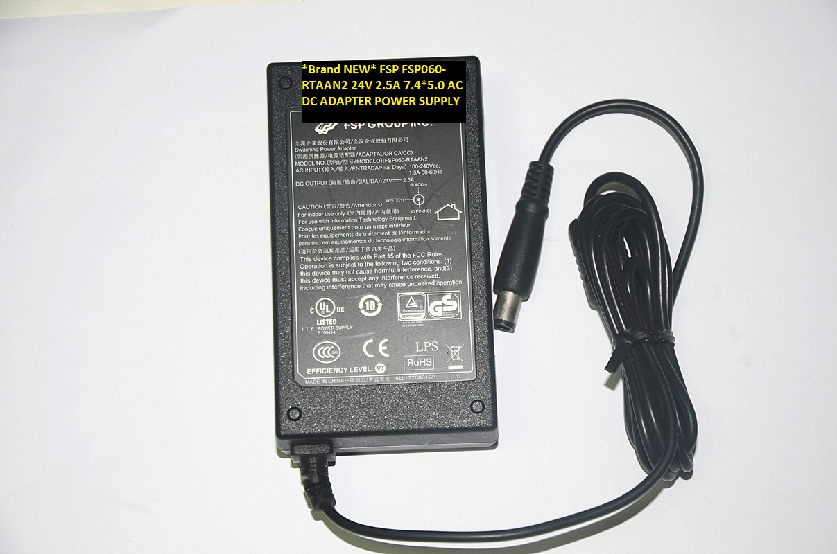 *Brand NEW* FSP FSP060-RTAAN2 24V 2.5A 7.4*5.0 AC DC ADAPTER POWER SUPPLY